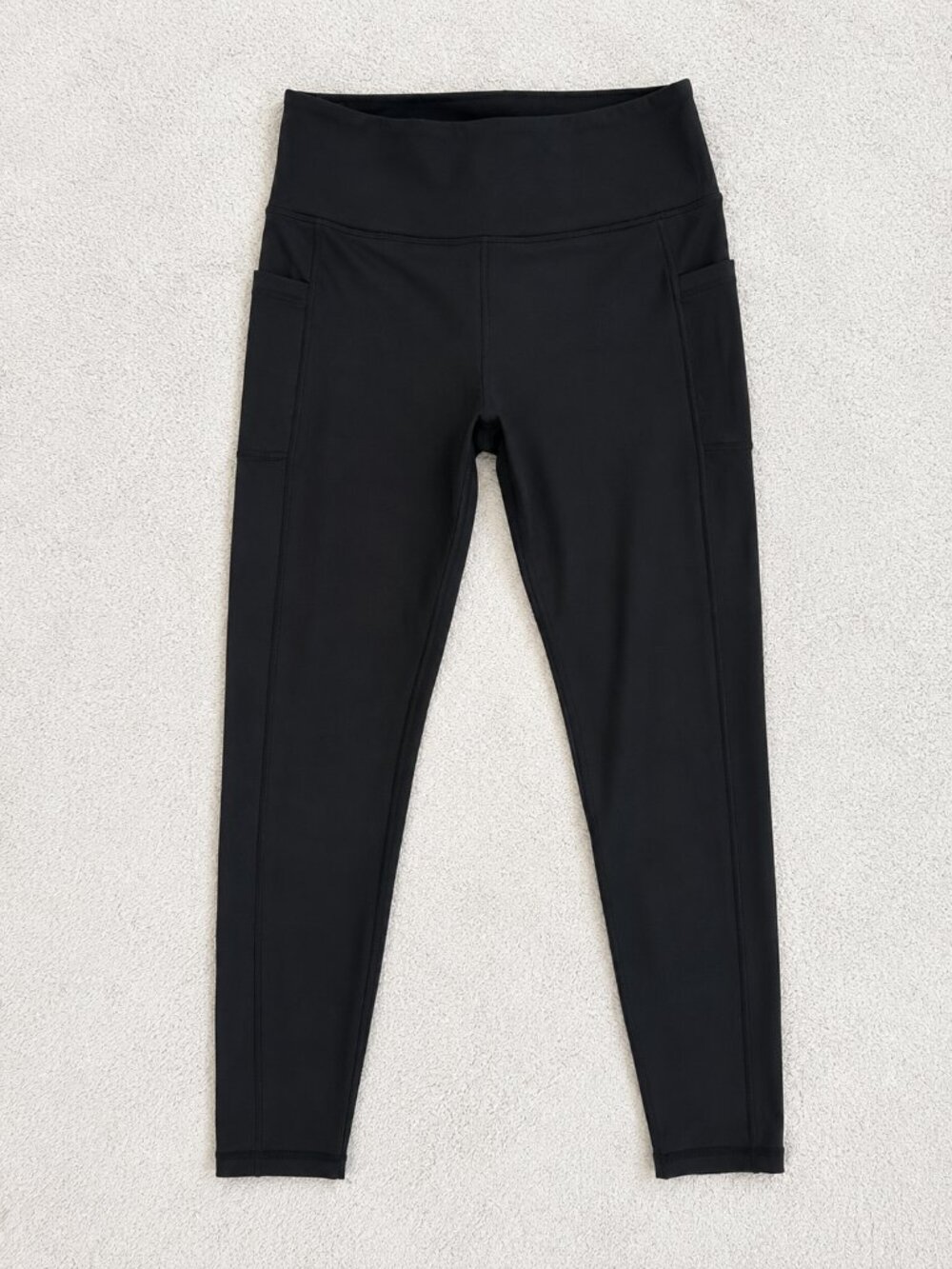 90 Degree by Reflex Black Fleece Lined Pocket Leggings Size M